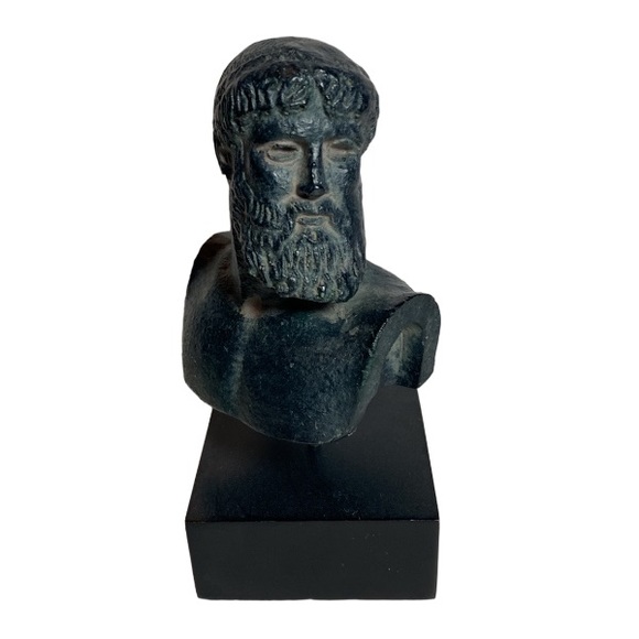 Vintage Bombay Co. Head of Zeus Poseidon of Artemision Bust Sculpture - Picture 3 of 9